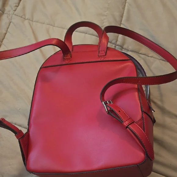 NWOT Michael Kors Dark Pink Backpack - Picture 5 of 10